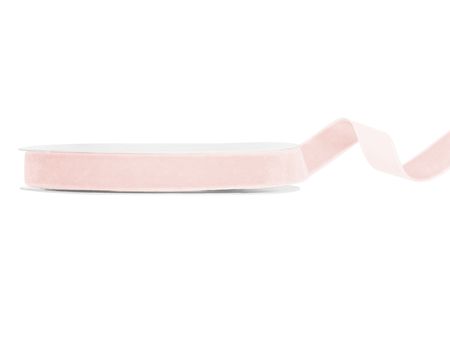Samtband hellrosa 15 mm breit, 10 m Rolle, Dekoband aus Polyester Samtband hellrosa 15 mm breit, 10 m Rolle, Dekoband aus Polyester