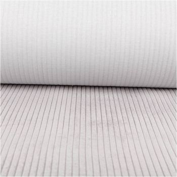 Cord Polsterstoff Möbelstoff Breitcord Baby Rib grau 1,45m breit Stoffrolle in Grau mit schmalen vertikalen Streifen, Gesamtansicht der Textur und Farbe.