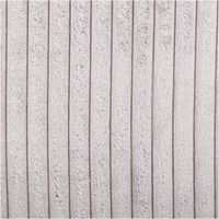 Cord Polsterstoff Möbelstoff Breitcord Baby Rib grau 1,45m breit Nahaufnahme von beigefarbenem Stoff mit strukturierter Streifenoberflaeche.