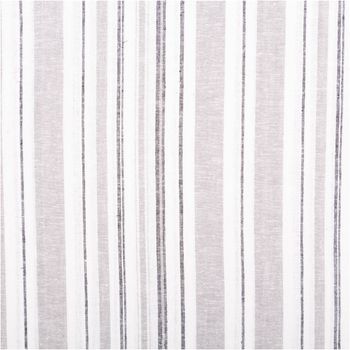 Viskosestoff mit 30% Leinen Streifen grau wollweiß schwarz 1,37m Breite Stoff mit vertikal gestreiftem Muster in Grau und Weiss, Gesamtansicht der gleichmaessigen Streifen.