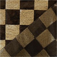 Paillettenstoff Karo Mesh Tüll Kostümstoff gold schwarz 1,25m Breite Paillettenstoff Karo gold schwarz: Vorderseite und Mesh-Rückseite im Vergleich