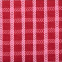Baumwollstoff Dobby garngefärbt Karos rot pink 1,45m Breite rote und pinke Dobby-Karos aus Baumwollstoff, gerade ausgebreitet, quadratisches Muster gut erkennbar