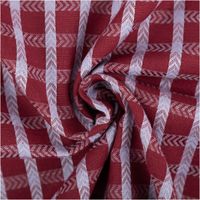 Baumwollstoff Dobby garngefärbt Karos bordeaux hellblau 1,45m Breite Bordeaux-hellblauer Dobby-Stoff mit Karomuster, der in der Mitte zur Spirale gedreht ist
