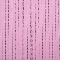 Baumwollstoff Dobby garngefärbt Punktstreifen rosa dunkelblau 1,45m Breite Nahaufnahme von rosa Baumwollstoff mit dunkelblauen Punktstreifen als Muster