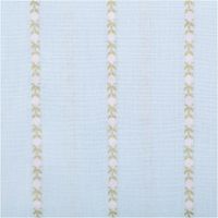 Baumwollstoff Dobby Blümchenstreifen hellblau 1,42m Breite Baumwollstoff in Hellblau mit feinen Dobby-Streifen und kleinen floralen Mustern