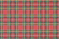 Abwaschbarer Tischdeckenstoff mit rot-grünem Tartan-Karo, Ausschnitt des Dessins.