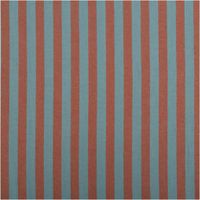 Baumwollstoff Meterware YARN DYED Streifen rostbraun hellblau 1,45m Breite Baumwollstoff mit vertikalen Streifen in Rostbraun und Hellblau, flach ausgebreitet