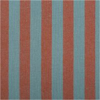 Baumwollstoff Meterware YARN DYED Streifen rostbraun hellblau 1,45m Breite Nahaufnahme eines Baumwollstoffs mit rostbraunen und hellblauen Streifenmuster