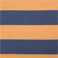 Sommersweat French Terry Streifen jeansblau apricot 1,48m Breite French Terry Stoff mit Streifenmuster in jeansblau und apricot, flächig abgebildet