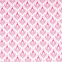 Baumwollstoff Trachtenstoff Retro Ornamente weiß pink feinfädig und seidig glatt 1,40m Breite Stoff mit rosa Pfauenauge-Muster, Gesamtansicht des sich wiederholenden Designs.