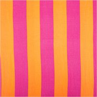 Musselin Stoff Streifen orange pink 1,50m Breite Musselin Stoff mit breiten Streifen in Orange und Pink, flach ausgebreitet