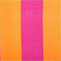 Musselin Stoff Streifen orange pink 1,50m Breite Nahaufnahme des Musselin Stoffs Streifen orange pink mit typischer Knitterstruktur