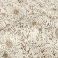 Musselin Stoff Blumen wollweiß beige, weich drapiert Musselin Stoff Blumen wollweiß beige, weich drapiert