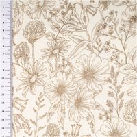 Musselin Stoff Blumen wollweiß beige 1,50m Breite Musselin Stoff Blumen wollweiß beige mit Maßband zur Größe der Blüten