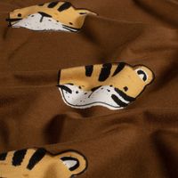 French Terry Stoff Tiger braun, weich drapiert
