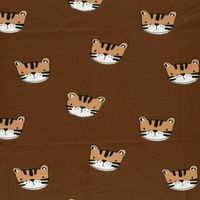 French Terry Stoff Tiger braun, flach ausgebreitet mit Musterrapport French Terry Stoff Tiger braun, flach ausgebreitet mit Musterrapport