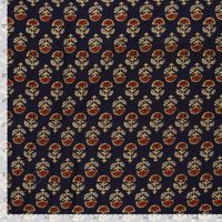 Voile Stoff Batik Ornamente marineblau mit Maßstab, 145cm Stoffbreite Voile Stoff Batik Ornamente marineblau mit Maßstab, 145cm Stoffbreite