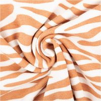 95829-Frottee-Krepp-Stoff-Zebras-ecru-nude-1-55m-Breite-95829-4.jpg Drapierter Frottee Krepp Stoff mit Zebramuster in Ecru und Nude, weiche Struktur und fließender Fall.