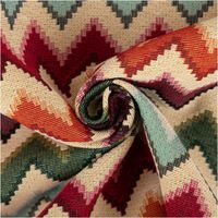 Jacquard Stoff Gobelin Zickzack beige bunt 1,40m Breite Jacquard Gobelin Zickzack beige bunt, zur Spirale gedreht
