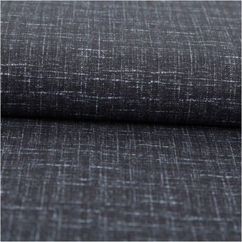 Baumwollstoff Trachtenstoff uni meliert Dunkelblauer Stoff mit feiner, gekreuzter Textur.