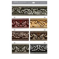 Farbübersicht S1520F48 Farbübersicht des Gurtbands mit eingewebtem Paisley-Muster in allen Farben, 4,8 cm breit