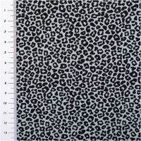 Jersey Stoff Baumwolljersey Mini Leo Stoffmuster mit Leopardenmuster und Maßstab links