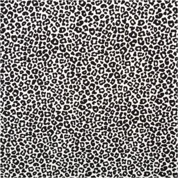Jersey Stoff Baumwolljersey Mini Leo Leopardenmuster in Schwarz-Weiß auf Stoff