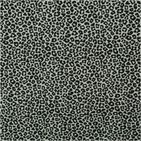 Jersey Stoff Baumwolljersey Mini Leo Leomuster Stoff mit Leopardenmuster in Schwarz auf grauem Hintergrund