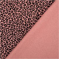Rosa Stoff mit Leopardenmuster