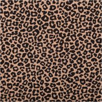 Jersey Stoff Baumwolljersey Mini Leo Leomuster taupe schwarz 1,5m Breite Leopardmuster auf Stoff in Brauntönen mit schwarzen Flecken