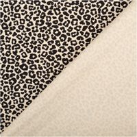 Leopardenmuster auf Stoff in Schwarz und Beige