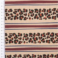 Dekostoff Baumwolle Canvas Halbpanama Leoli2 Leo Streifen beige bordeaux 1,50m Breite Dekostoff Leoli2 Leo Streifen beige bordeaux mit Maßband zur Breite der Streifen