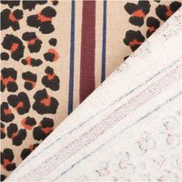 Dekostoff Baumwolle Canvas Halbpanama Leoli2 Leo Streifen beige bordeaux 1,50m Breite Dekostoff Leoli2 Leo Streifen beige bordeaux: Vorderseite und hellere Rückseite im Vergleich