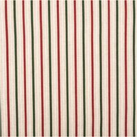 Weihnachtsstoff Dekostoff Halbpanama Leinenlook Little Xmas Stripe Streifen natur rot grün 1,40m Breite Weihnachtsstoff Halbpanama Little Xmas Stripe mit roten und grünen Streifen auf Natur im Leinenlook, flach ausgebreitet