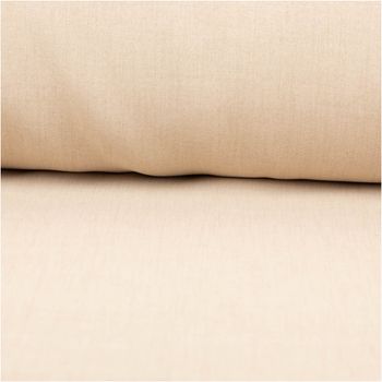 Verdunkelungsstoff Blackout Thermostoff Meterware Naturoptik meliert Easy Care uni sand 295cm Breite mit Bleiband beiger Verdunkelungsstoff meliert als Stoffrolle in Nahaufnahme