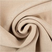 Verdunkelungsstoff Blackout Thermostoff Meterware Naturoptik meliert Easy Care uni sand 295cm Breite mit Bleiband sandfarbener Stoff zur Spirale gedreht, Nahaufnahme der strukturierten Materialoberfläche