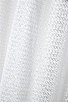 Vorhang Schal mit Multifunktionsband transparent Gitterstruktur weiß 140x260cm Nahaufnahme des weißen Voile mit grafischer Gitterstruktur und leichtem Faltenwurf