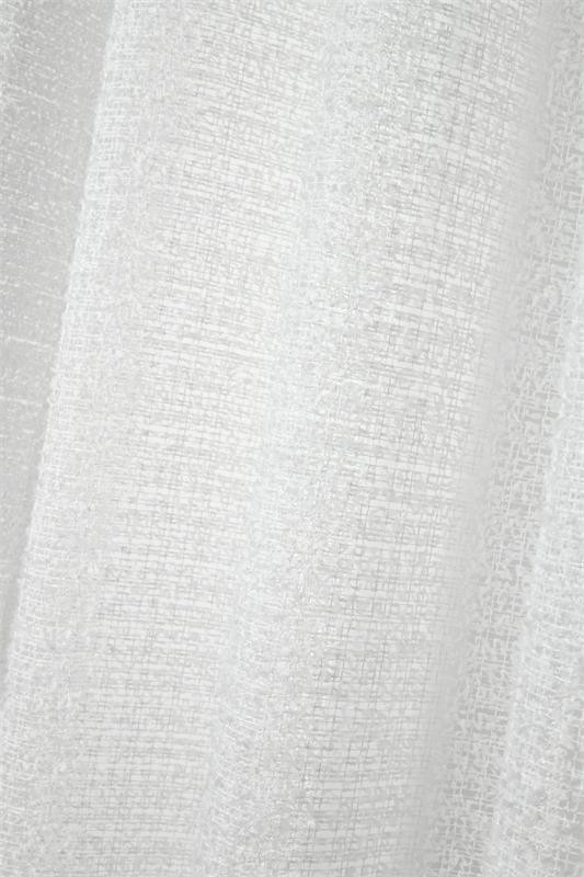 Vorhang Ösenvorhang transparent Strukturvoile uni weiß 140x240cm Nahaufnahme des weißen Strukturvoile mit feiner, unregelmäßiger Webstruktur