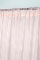 Vorhang Schal mit Stangendurchzug transparent feine Streifen rosa 140x240cm Oberer Rand des Vorhangs in Rosa mit Stangendurchzug, locker gerafft auf der Gardinenstange