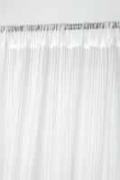 Vorhang Schal mit Stangendurchzug transparent feine Streifen weiß 140x240cm Oberer Rand des Vorhangs in Weiß mit Stangendurchzug, locker gerafft auf der Gardinenstange