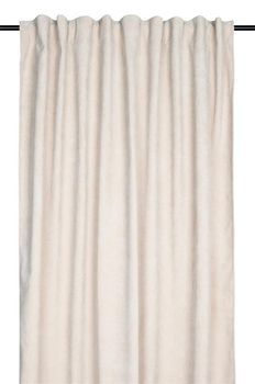 Thermovorhang Dandy Cord mit Multifunktionsband natur 140x260cm Thermovorhang Dandy aus Cord in Natur mit Multifunktionsband an einer Gardinenstange, Gesamtansicht vor hellem Hintergrund