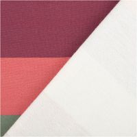 French Terry Stoff Blockstreifen Digitaldruck altrosa grün braun 1,50m Breite French Terry mit Blockstreifen in altrosa, grün und braun, diagonal gelegt, Vorder- und Rückseite sichtbar