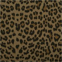 Detailaufnahme von Stretchstoff mit Leopardenmuster in Khaki und Schwarz