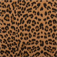 Jeansstoff Stretch Leo Leomuster cognac schwarz 1,5m Breite Detailaufnahme von cognacfarbenem Stretchstoff mit schwarzem Leo-Muster