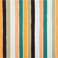 Baumwollstoff Meterware Popeline Streifen orange petrol bunt 1,48m Breite Baumwollstoff mit breiten Streifen in Orange, Petrol, Schwarz und Beige, flach ausgebreitet