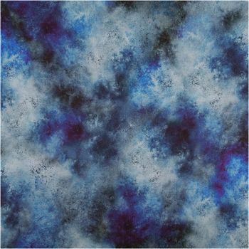 French Terry Sommersweat Digitaldruck Batik Tie-Dye blau marineblau 1,45m Breite French Terry Stoff mit Batik Tie-Dye Muster in Blau und Marine, strukturierte Farbverläufe, Nahaufnahme