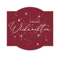 Tannengrüße Blaufichte Topf Frohe Weihnachten Sterne bordeaux gold Banderole der Tannengrüße in bordeaux, gold mit Weihnachtsmotiv, flach ausgebreitet