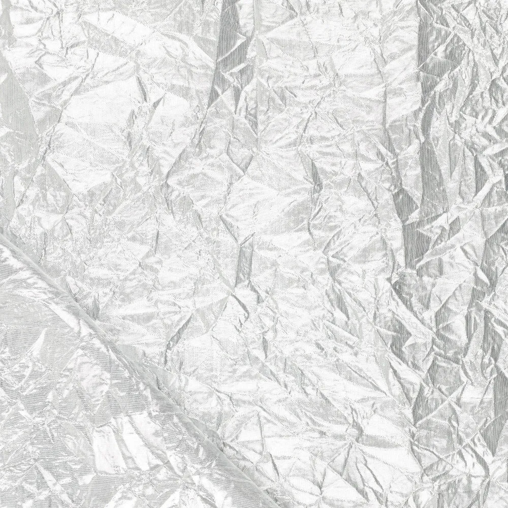 Lamé Meterware silber – leichter, luftiger Stoff mit metallischem Glanz