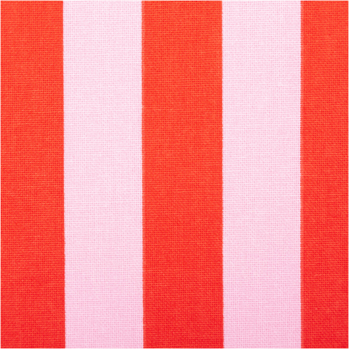 Dekostoff Panama Streifen rosa rot 1,45m Breite Detailansicht von Panama Stoff mit vertikalen rosa und roten Streifen