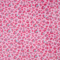 Fleece Stoff mit Leomuster in Pink und Rosa – Polarfleece Digitaldruck 155 cm, Stoffansicht